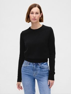 Gap CashSoft Crewneck Sweater Black